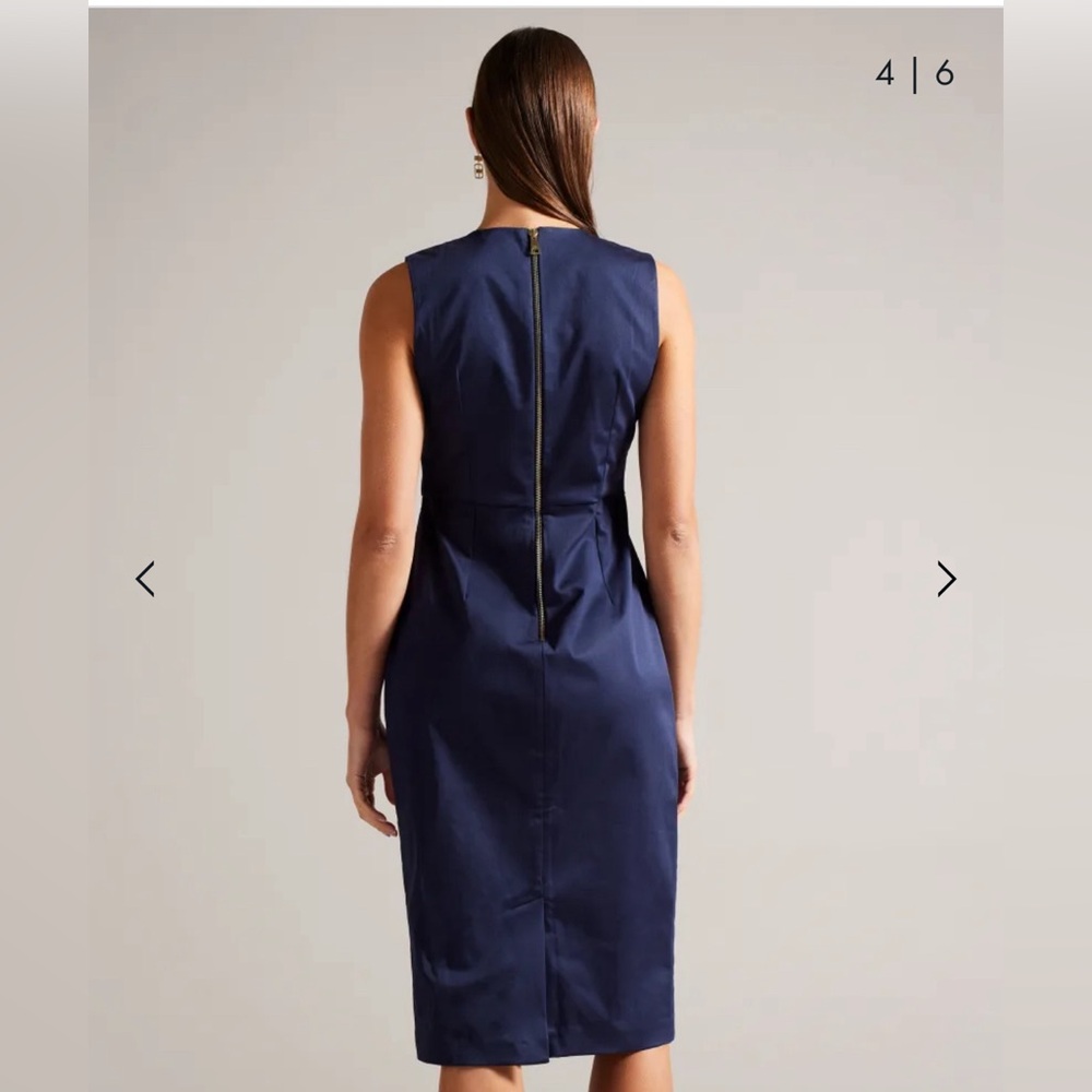 NWT Ted Baker v-neck midi dress - Picture 3 of 6